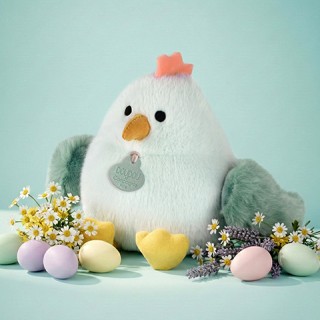 Peluche poussin vert amande -  Paques -15 cm