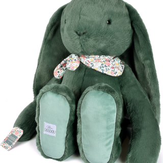 Peluche lapin- 70 cm - Lapin Fleurette - Vert