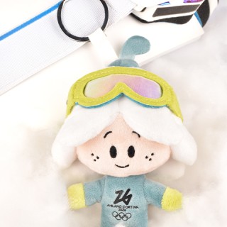 Porte-clés Mascotte SPORT FLO - Jeux Olympiques Milano-Cortina 2026 - 14 cm