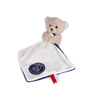 Doudou ours avec mouchoir - PSG - 15 cm