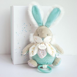 Peluche musicale lapin de sucre - 20 cm