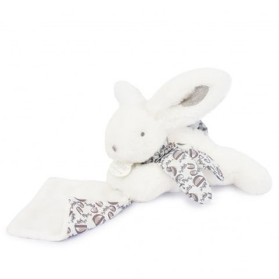 Lapin DOUDOU® - Pantins avec doudou assortis Blanc - 16cm