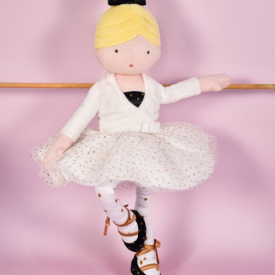 Anais, ma petite ballerine - Poupée en tissu danseuse -  35 cm
