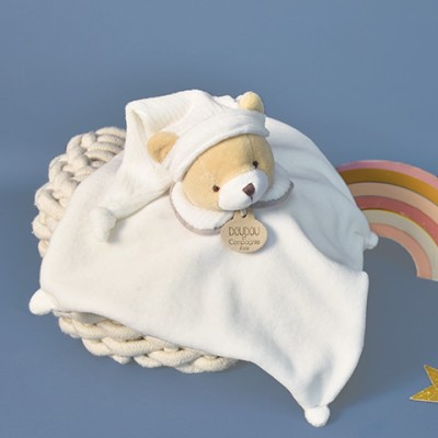 Doudou 202 - L'Original ! - Doudou plat Ours gris - 25 cm