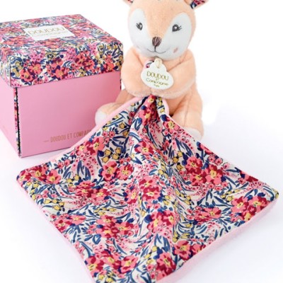 Doudou FAON beige avec mouchoir - BOH'AIME