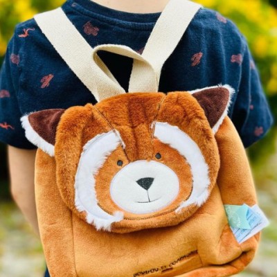 Sac à dos bebe PANDA ROUX - 20 x 20 x 10 cm - Unicef