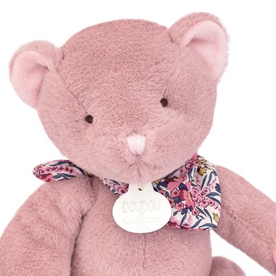 L'Ours Doudou® - Ours en peluche rose - 25 cm