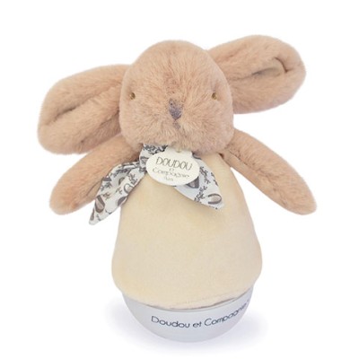 Veilleuse bebe musicale Culbuto marron - 16 cm