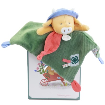 Doudou vache - Doudou plat Aneth - 27 cm