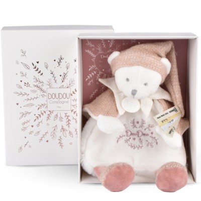 Doudou Ours cape Rose - 25 cm - Collection Anniversaire