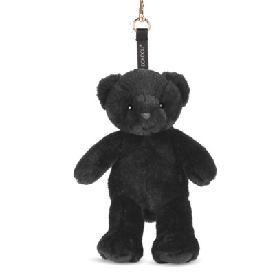 porte clé - Bijou de sac Ours peluche noir - 20 cm - Noir
