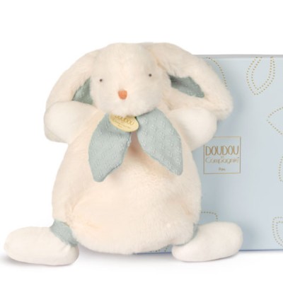 Doudou Lapin Bonbon Bleu gris - 25 cm