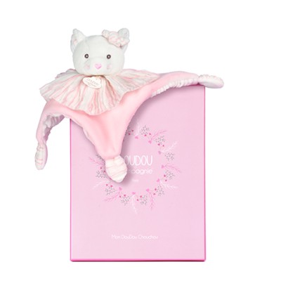 Doudou plat Chat - 20cm - les Chouchoux