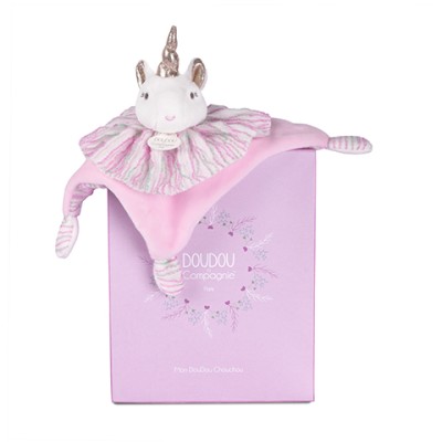 Doudou plat Licorne - 20 cm - les Chouchoux