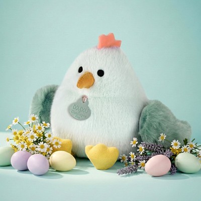 Peluche poussin vert amande -  Paques -15 cm