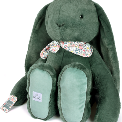 Peluche lapin- 70 cm - Lapin Fleurette - Vert