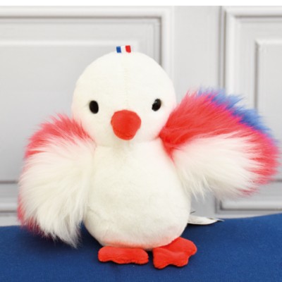 Peluche poussin blanc - 15 cm - Fabriqué en France