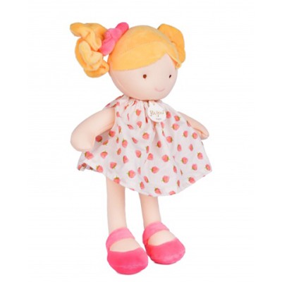 Poupee tissu PRETTY - Fraise - 28 cm