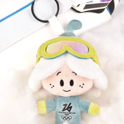 Porte-clés Mascotte SPORT FLO - Jeux Olympiques Milano-Cortina 2026 - 14 cm