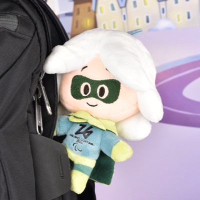 Porte-clés Mascotte SUPER FLO - Jeux Paralympiques Milano-Cortina 2026 - 14 cm