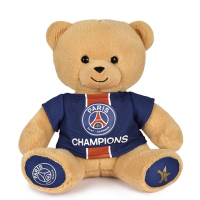 Ours en peluche PSG Champions - Edition limitée et numérotée - 23 cm