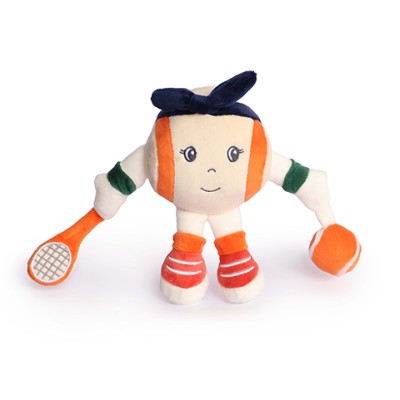 Peluche Roland-Garros -Madame Balle Blanche – 17 cm