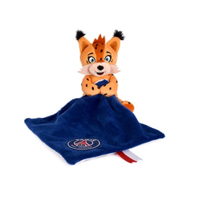Doudou Germain le Lynx avec mouchoir - PSG - 15 cm