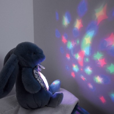 Veilleuse Lapin Musicale Projection mur avec chansons Douces - Bleu