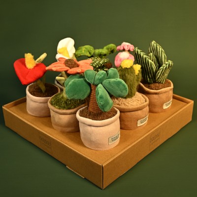 Botanique - Assortiment de 9 Peluches fleurs - 9 cm