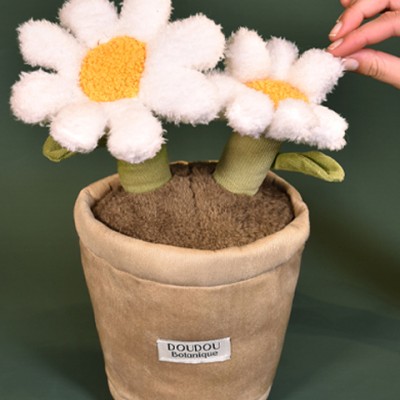 Peluche fleur - Marguerite - 25 cm