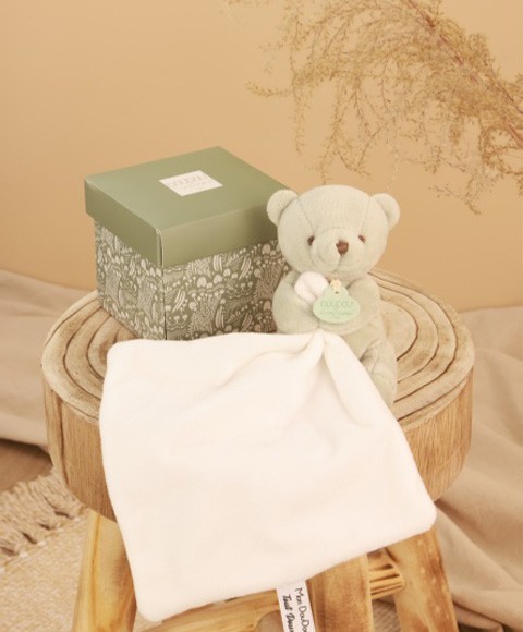 Doudou mouchoir  Vert Clair - 10 cm