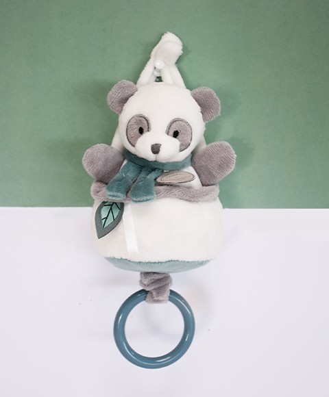 peluche musicale panda gris avec tirette