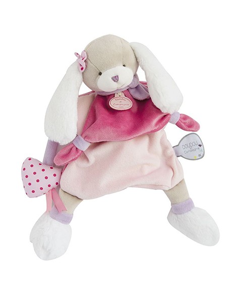 doudou marionnette Toopi chien rose