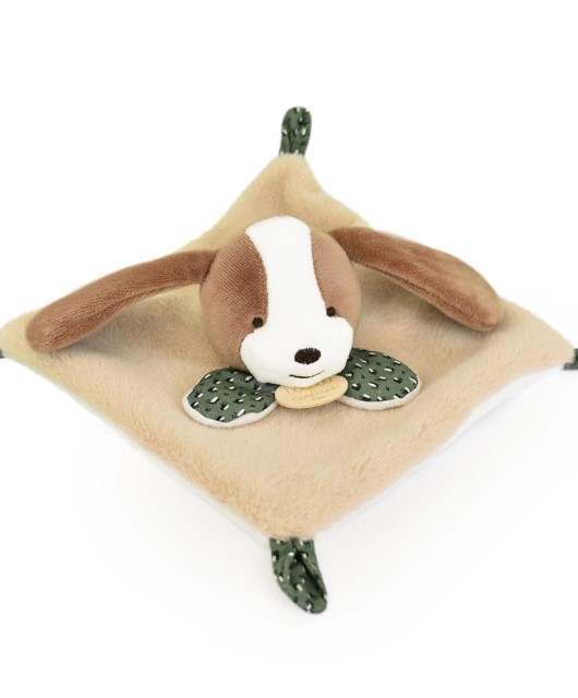 Doudou chien marron et beige 19  cm