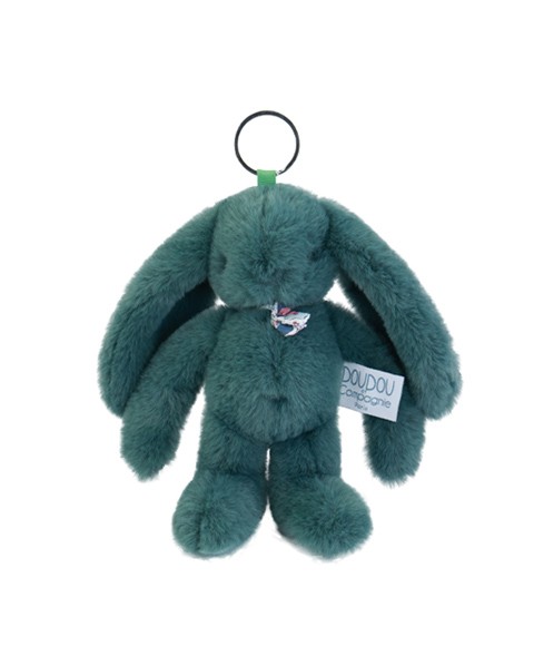 Porte clé en peluche Lapin Vert - 18 cm - Lapin Fleurette