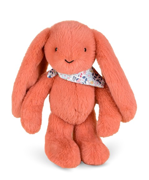 Peluche lapin avec grandes oreilles Orange Terracotta 35 cm
