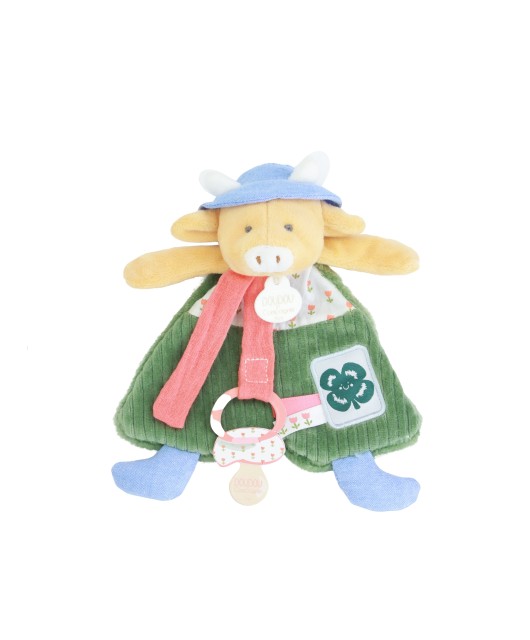 Doudou attache-sucette Vache Anette -19 cm