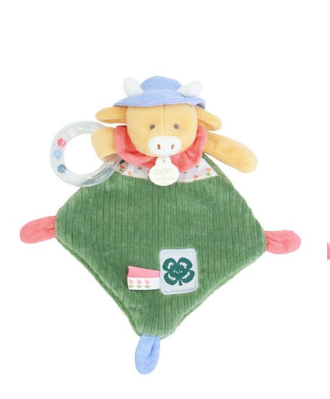 Doudou Hochet vache Aneth - 21 cm