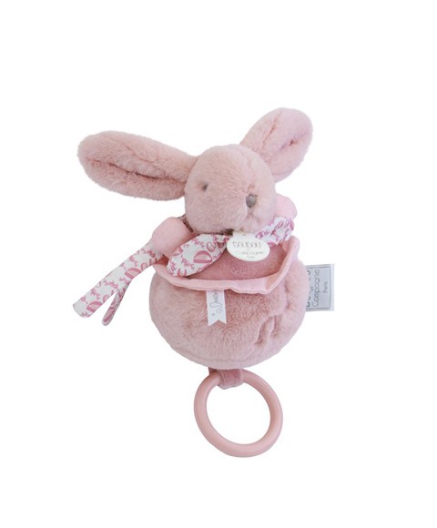 Boite à musique lapin Rose