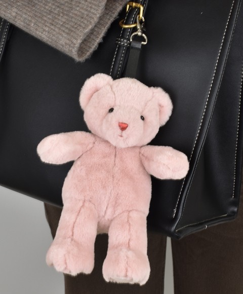 porte clé - Bijou de sac Ours peluche debout-ours rose- 20 cm