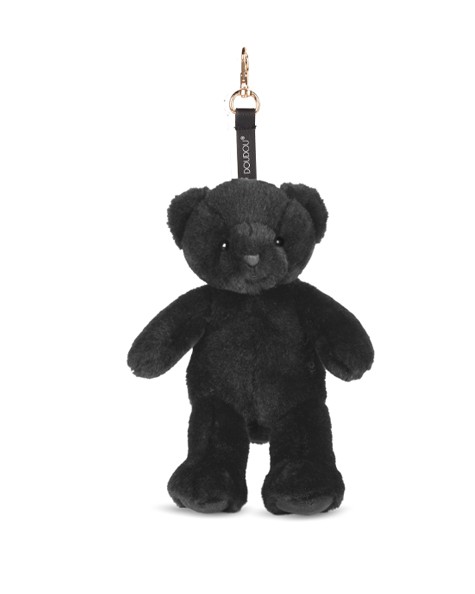 porte clé - Bijou de sac Ours peluche noir debout- 20 cm