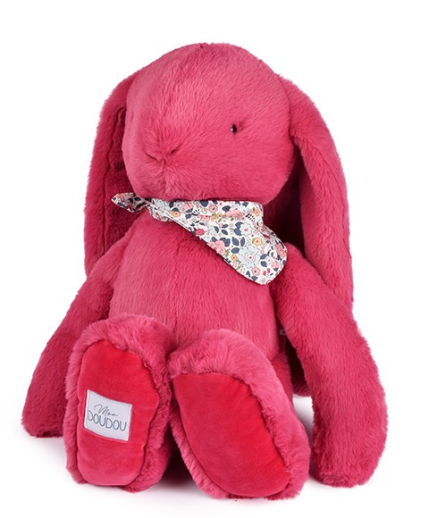 peluche lapin xxl rose fushia 50cm