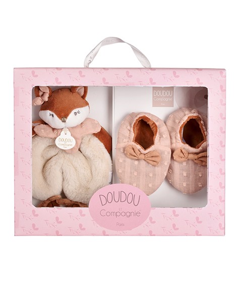 Coffret cadeau Mina doudou et chaussons