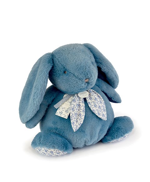 Grand doudou lapin blanc foulard
