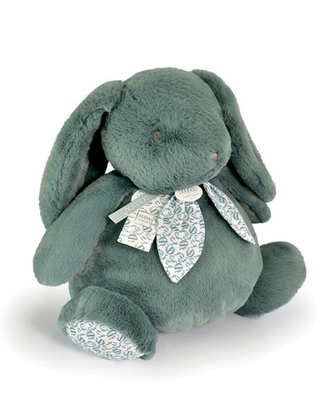 Grand doudou lapin blanc foulard