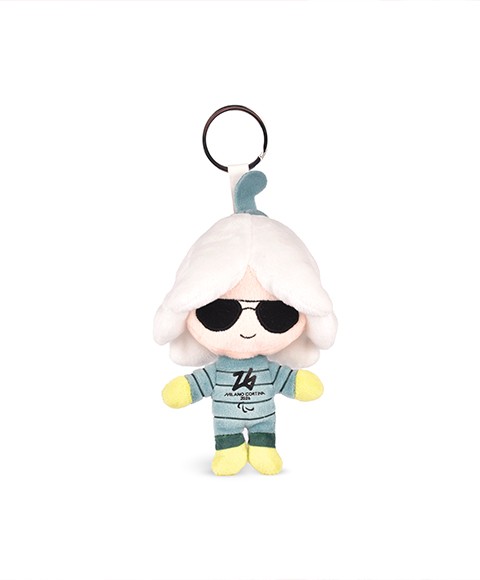 Porte-clés Mascotte FASHION FLO - Jeux Paralympiques Milano-Cortina 2026 - 14 cm