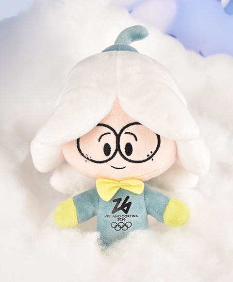 Peluche Mascotte GENIUS FLO - Jeux Olympiques Milano-Cortina 2026 - 20 cm