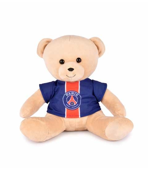 Ours en peluche avec maillot PSG  - 25 cm
