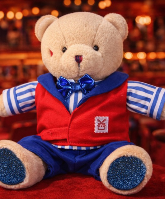 Ours Danseur marron  X Moulin Rouge - 25 cm