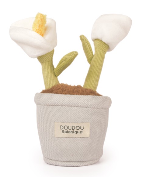 Peluche fleur - 9 cm- Blanc